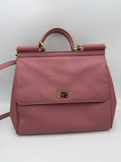 Dolce & Gabbana Sicily Große Handtasche in Antikrosa – Luxuriöse Eleganz für Damen