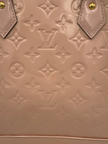 Louis Vuitton Alma MM Handtasche aus pinkem Lackleder