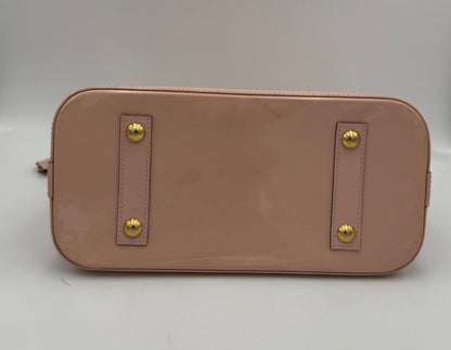 Louis Vuitton Alma MM Handtasche aus pinkem Lackleder