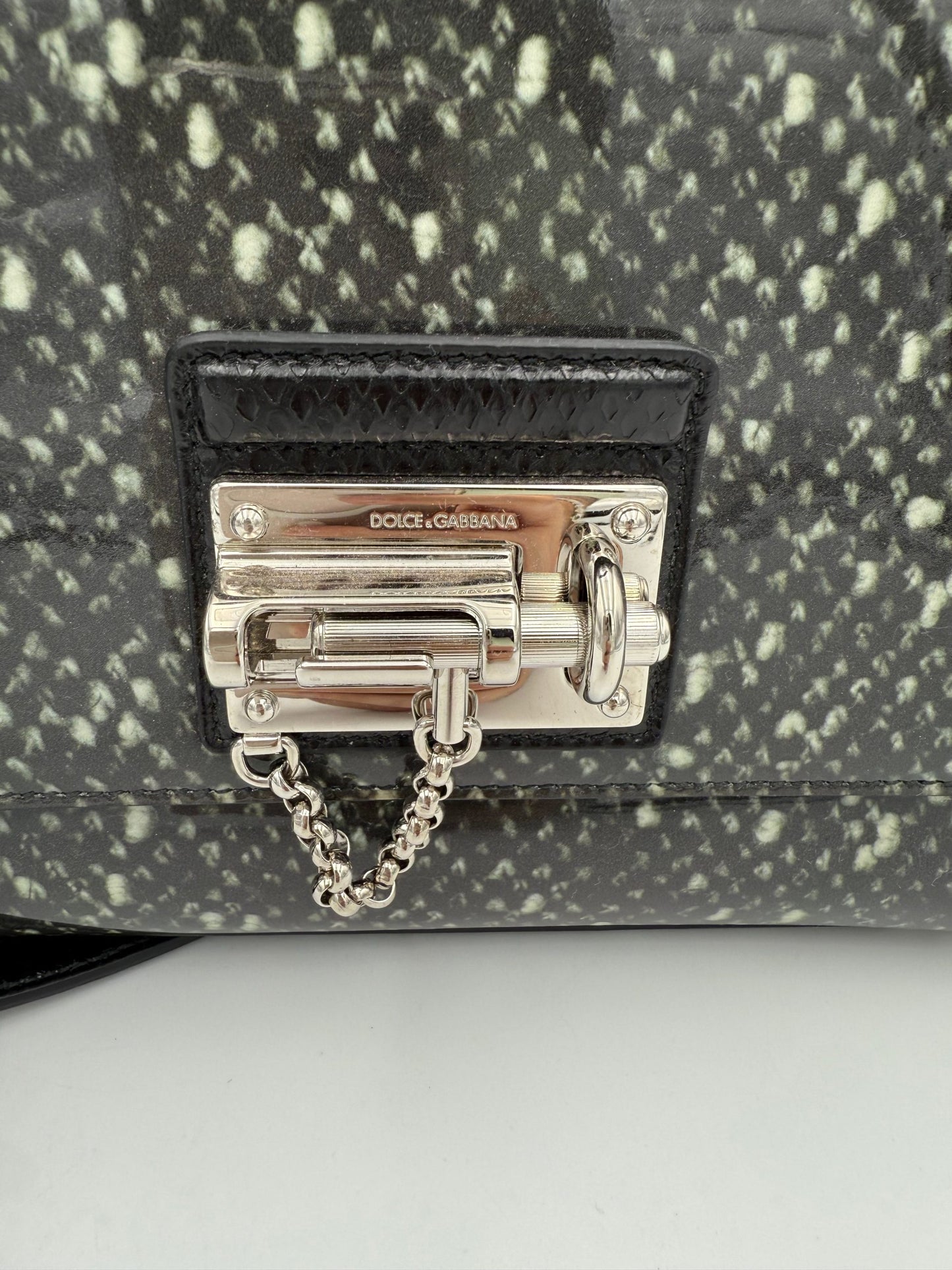 Dolce & Gabbana Monica Handtasche aus Python und Lackleder – Exquisite Eleganz für Damen