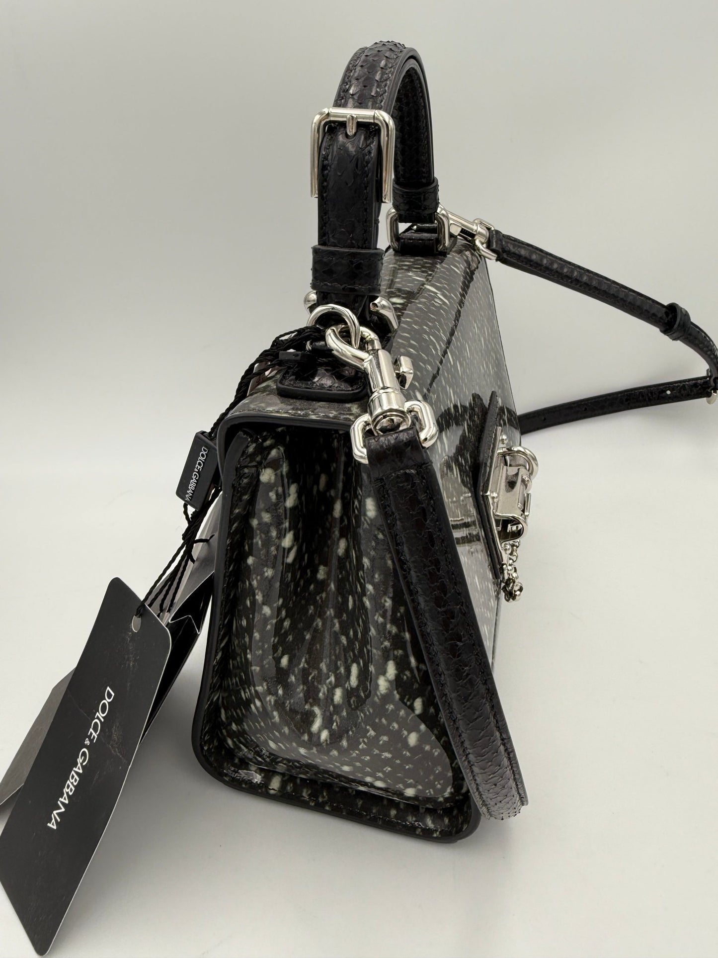 Dolce & Gabbana Monica Handtasche aus Python und Lackleder – Exquisite Eleganz für Damen