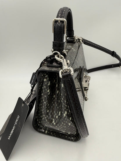 Dolce & Gabbana Monica Handtasche aus Python und Lackleder – Exquisite Eleganz für Damen