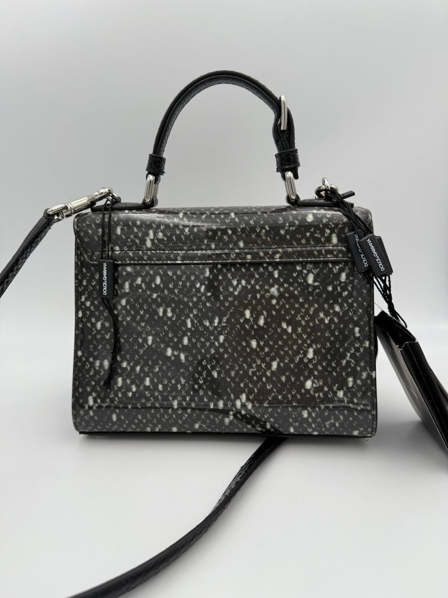Dolce & Gabbana Monica Handtasche aus Python und Lackleder – Exquisite Eleganz für Damen