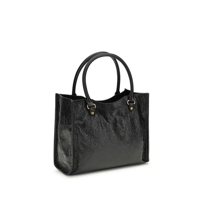 Schwarze Lammleder Schultertasche Ovis Aries Aries