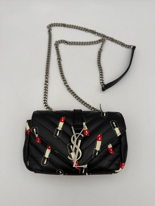 Saint Laurent Mini Envelope Handtasche - Limitierte Auflage mit Lippenstift-Print