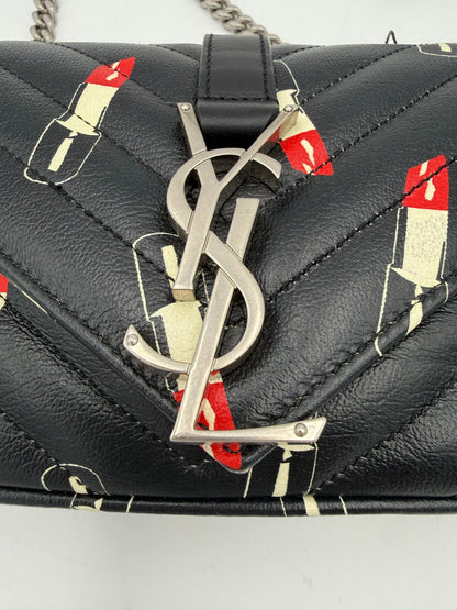 Saint Laurent Mini Envelope Handtasche - Limitierte Auflage mit Lippenstift-Print