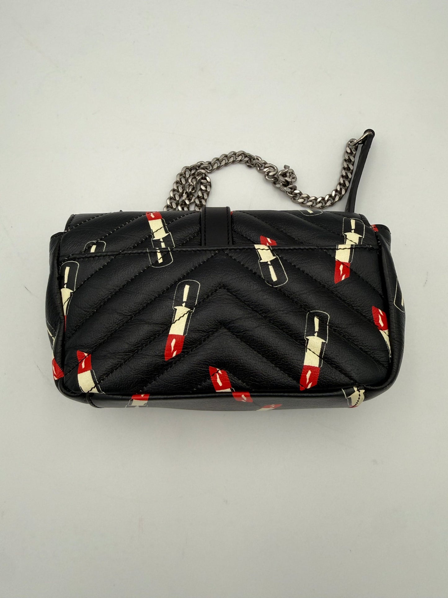 Saint Laurent Mini Envelope Handtasche - Limitierte Auflage mit Lippenstift-Print