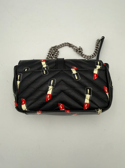 Saint Laurent Mini Envelope Handtasche - Limitierte Auflage mit Lippenstift-Print