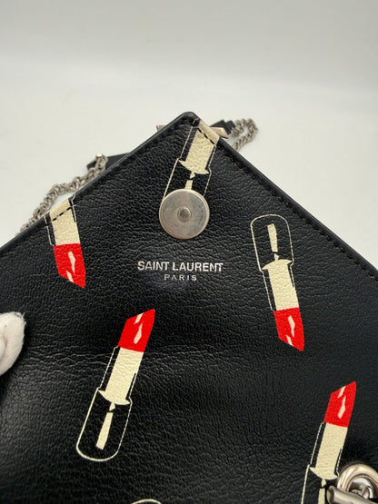 Saint Laurent Mini Envelope Handtasche - Limitierte Auflage mit Lippenstift-Print