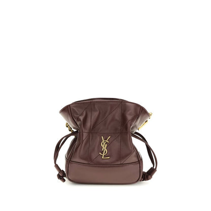 Saint Laurent Bordeaux Lamm Ovis Aries Aries Clutch Bag - Elegante Mini Lederhandtasche