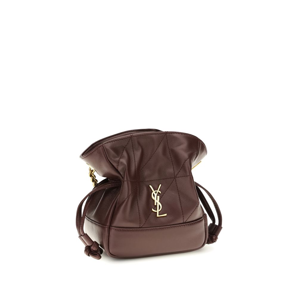 Saint Laurent Bordeaux Lamm Ovis Aries Aries Clutch Bag - Elegante Mini Lederhandtasche