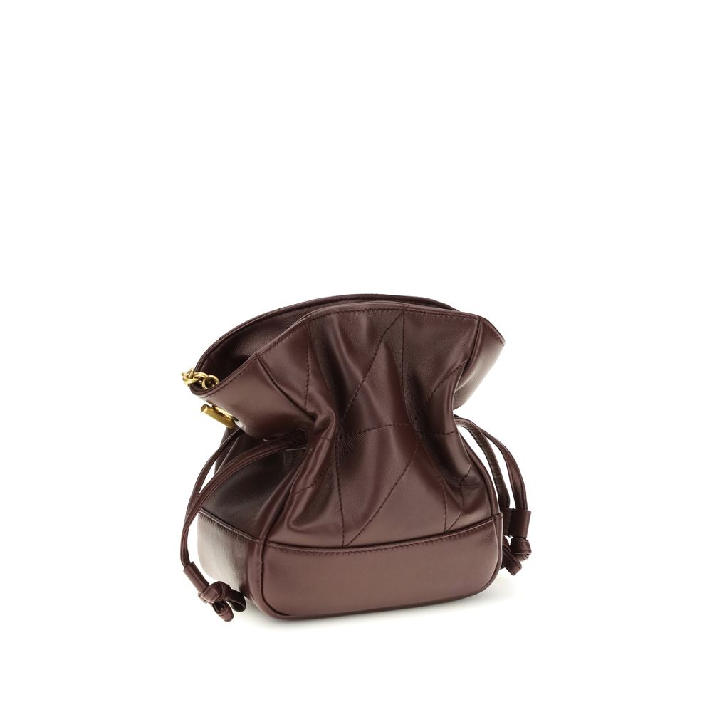 Saint Laurent Bordeaux Lamm Ovis Aries Aries Clutch Bag - Elegante Mini Lederhandtasche