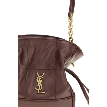 Saint Laurent Bordeaux Lamm Ovis Aries Aries Clutch Bag - Elegante Mini Lederhandtasche
