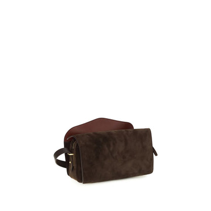 Braune Kalbsleder Bos Taurus Schultertasche