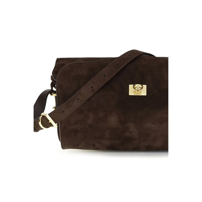 Braune Kalbsleder Bos Taurus Schultertasche