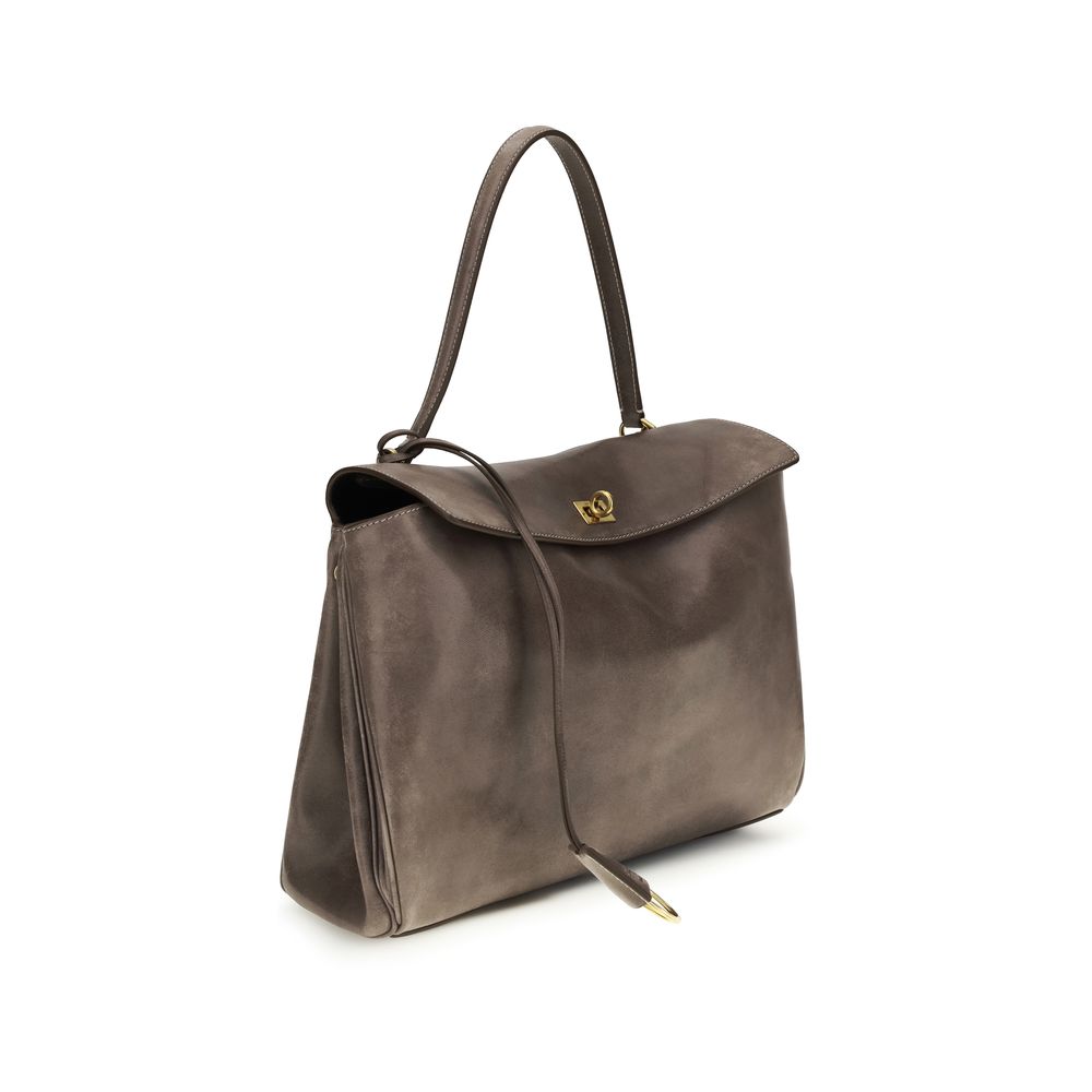 Balenciaga Graue Lammleder Schultertasche Ovis Aries - Luxuriöse Eleganz