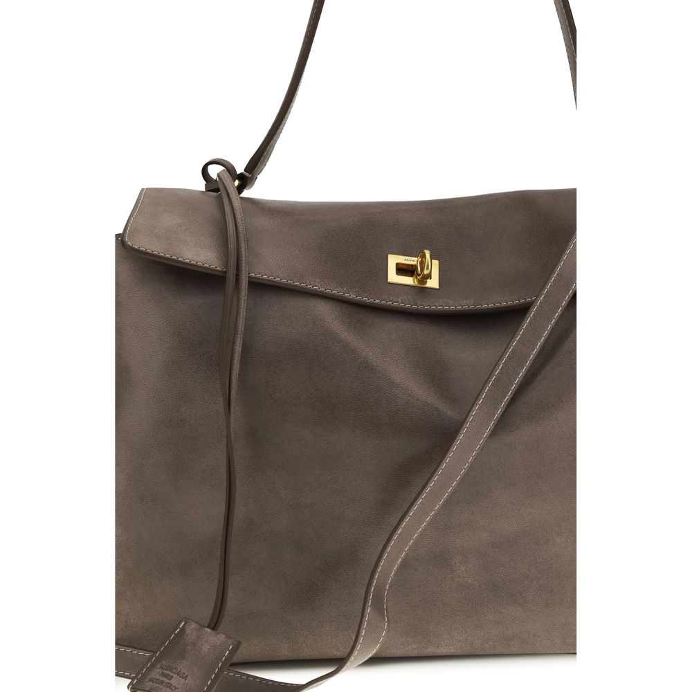 Balenciaga Graue Lammleder Schultertasche Ovis Aries - Luxuriöse Eleganz