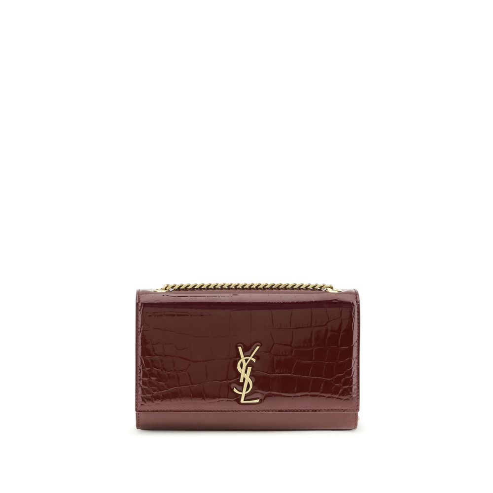 Saint Laurent Schultertasche Bos Taurus – Eleganz in Bordeauxrot