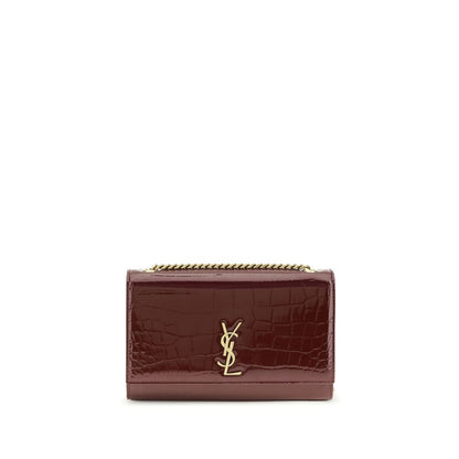 Saint Laurent Schultertasche Bos Taurus – Eleganz in Bordeauxrot
