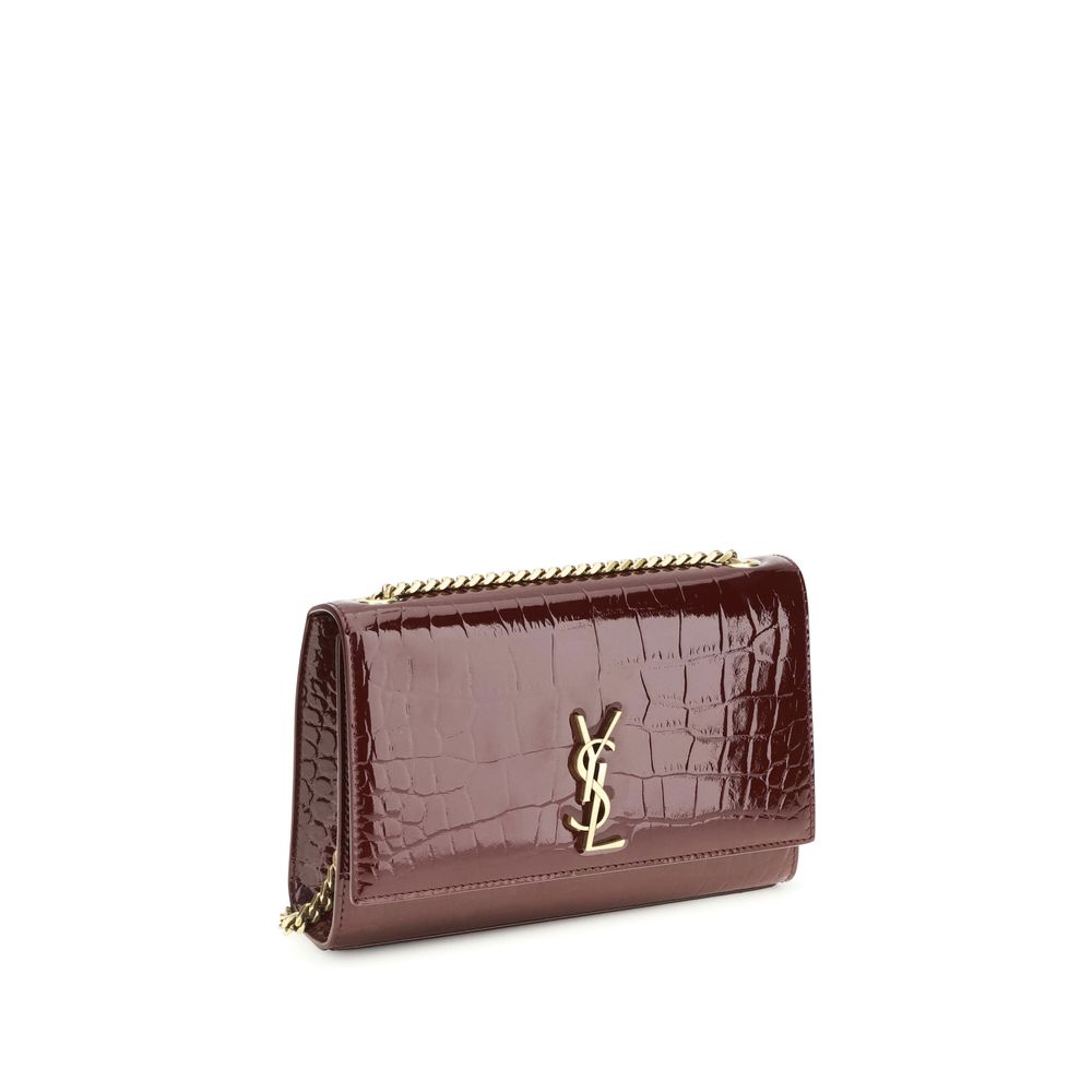 Saint Laurent Schultertasche Bos Taurus – Eleganz in Bordeauxrot