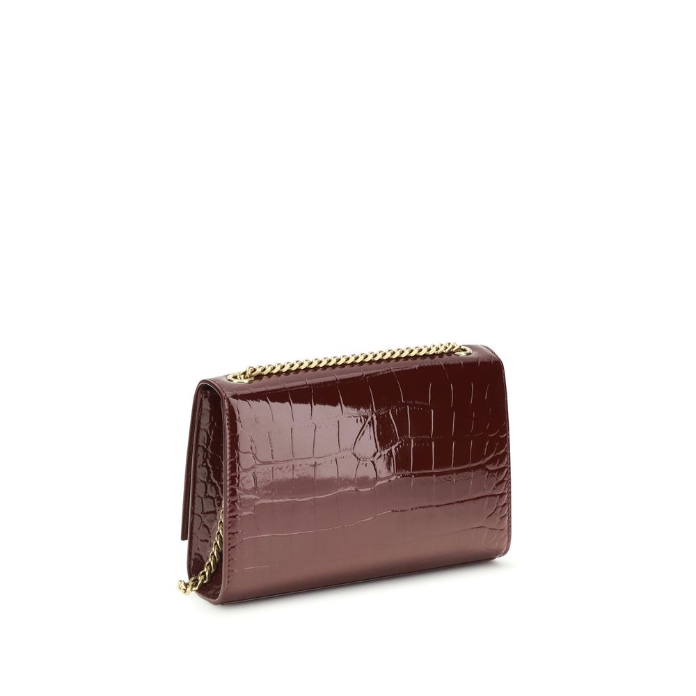Saint Laurent Schultertasche Bos Taurus – Eleganz in Bordeauxrot