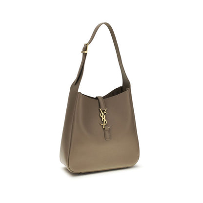 Saint Laurent Graue Bos Taurus Kalbsleder Schultertasche - Eleganz für jede Gelegenheit