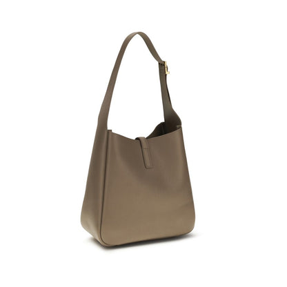 Saint Laurent Graue Bos Taurus Kalbsleder Schultertasche - Eleganz für jede Gelegenheit