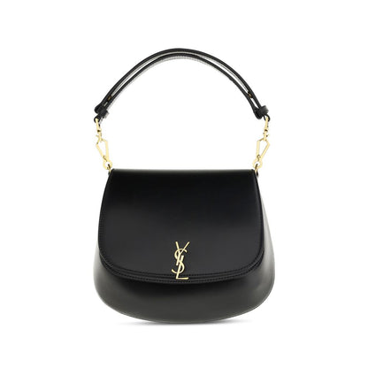 Saint Laurent Voltaire Handtasche aus schwarzem Kalbsleder Bos Taurus