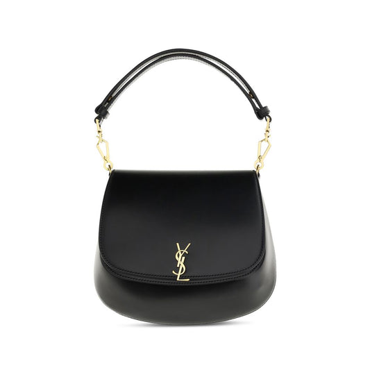 Saint Laurent Voltaire Handtasche aus schwarzem Kalbsleder Bos Taurus