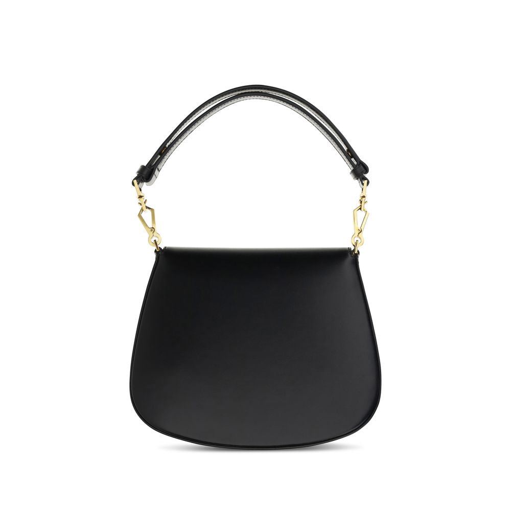 Saint Laurent Voltaire Handtasche aus schwarzem Kalbsleder Bos Taurus