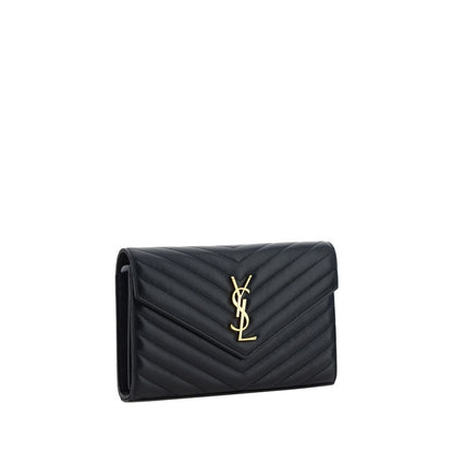 Saint Laurent Schwarze Kalbsleder Bos Taurus Schultertasche - Eleganz in Leder
