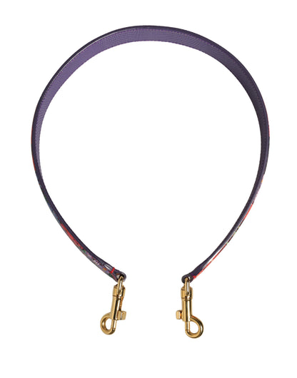 Schulterriemen aus Leder mit mehrfarbigem Blumenmuster