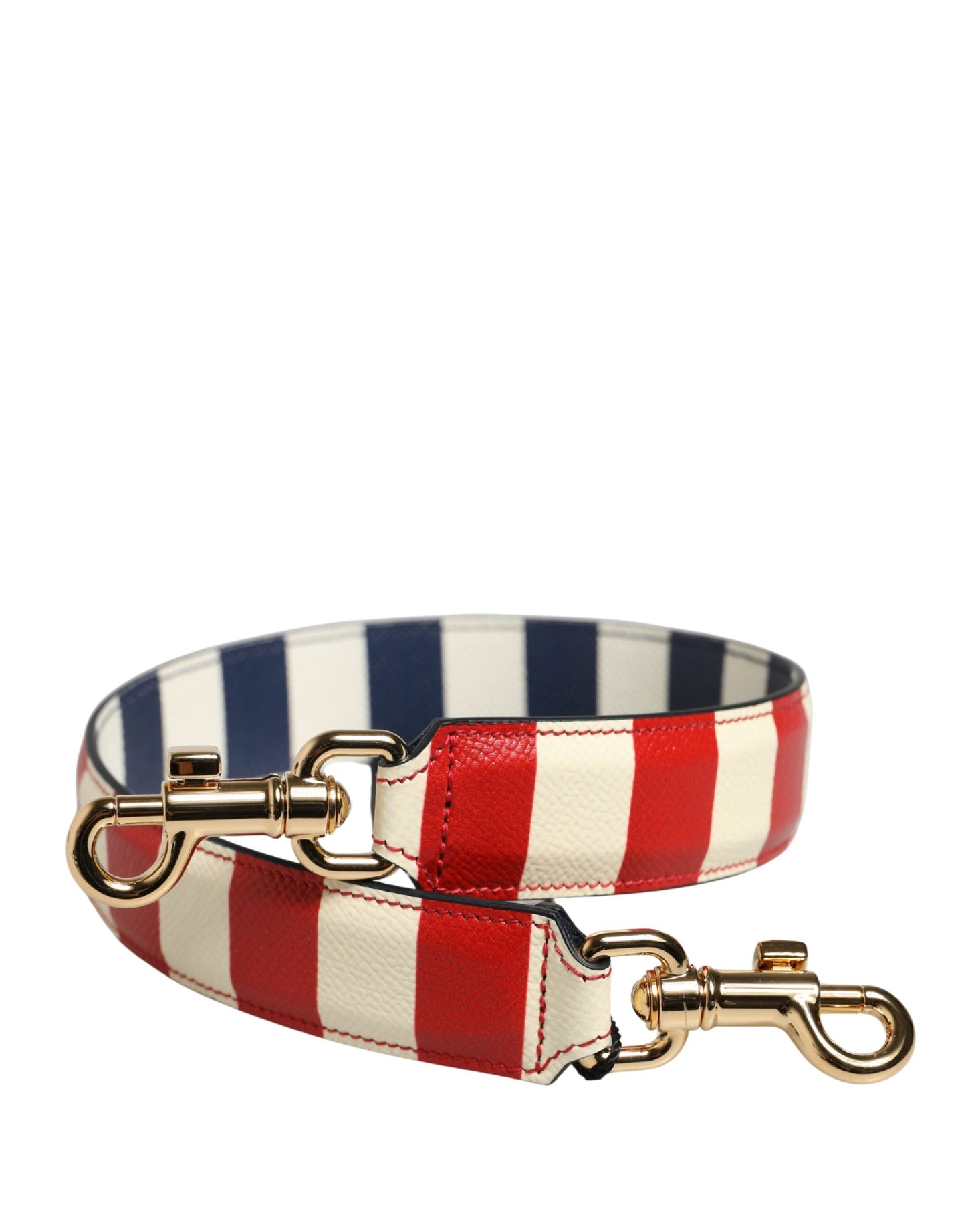 Schulterriemen aus Leder mit Streifenmuster in Multicolor