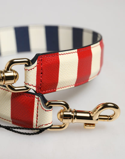 Schulterriemen aus Leder mit Streifenmuster in Multicolor