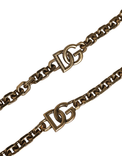 Schwarzes Leder Goldkette Tasche Accessoire Schulterriemen