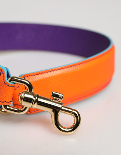 Orange Lila Kalbsleder Taschen-Accessoire Schultergurt