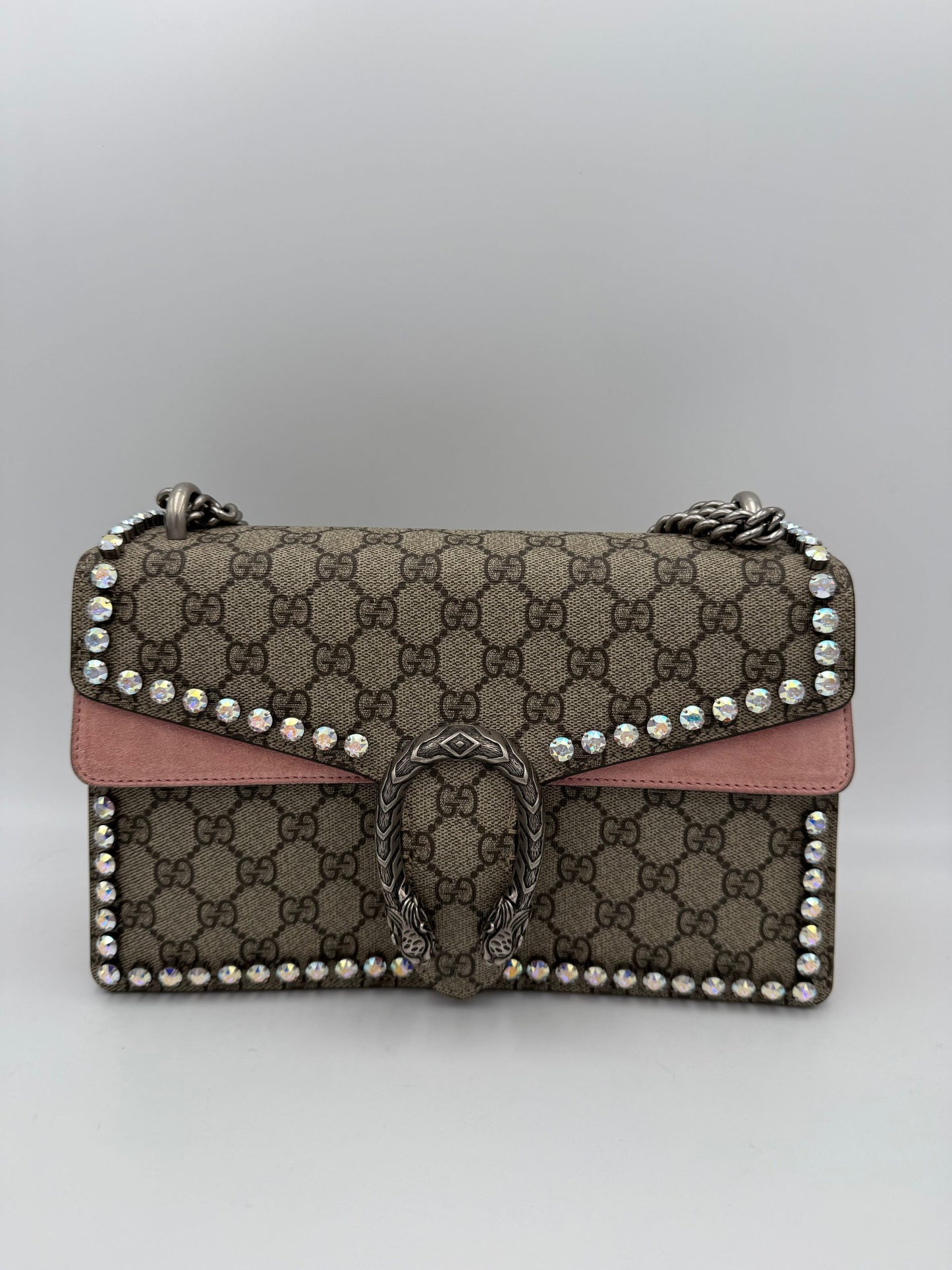 GUCCI DIONYSUS GG Supreme mit Diamanten Handtasche
