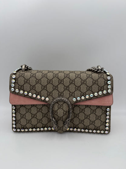GUCCI DIONYSUS GG Supreme mit Diamanten Handtasche