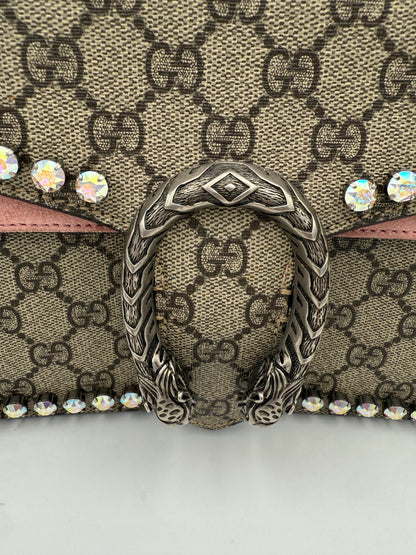 GUCCI DIONYSUS GG Supreme mit Diamanten Handtasche