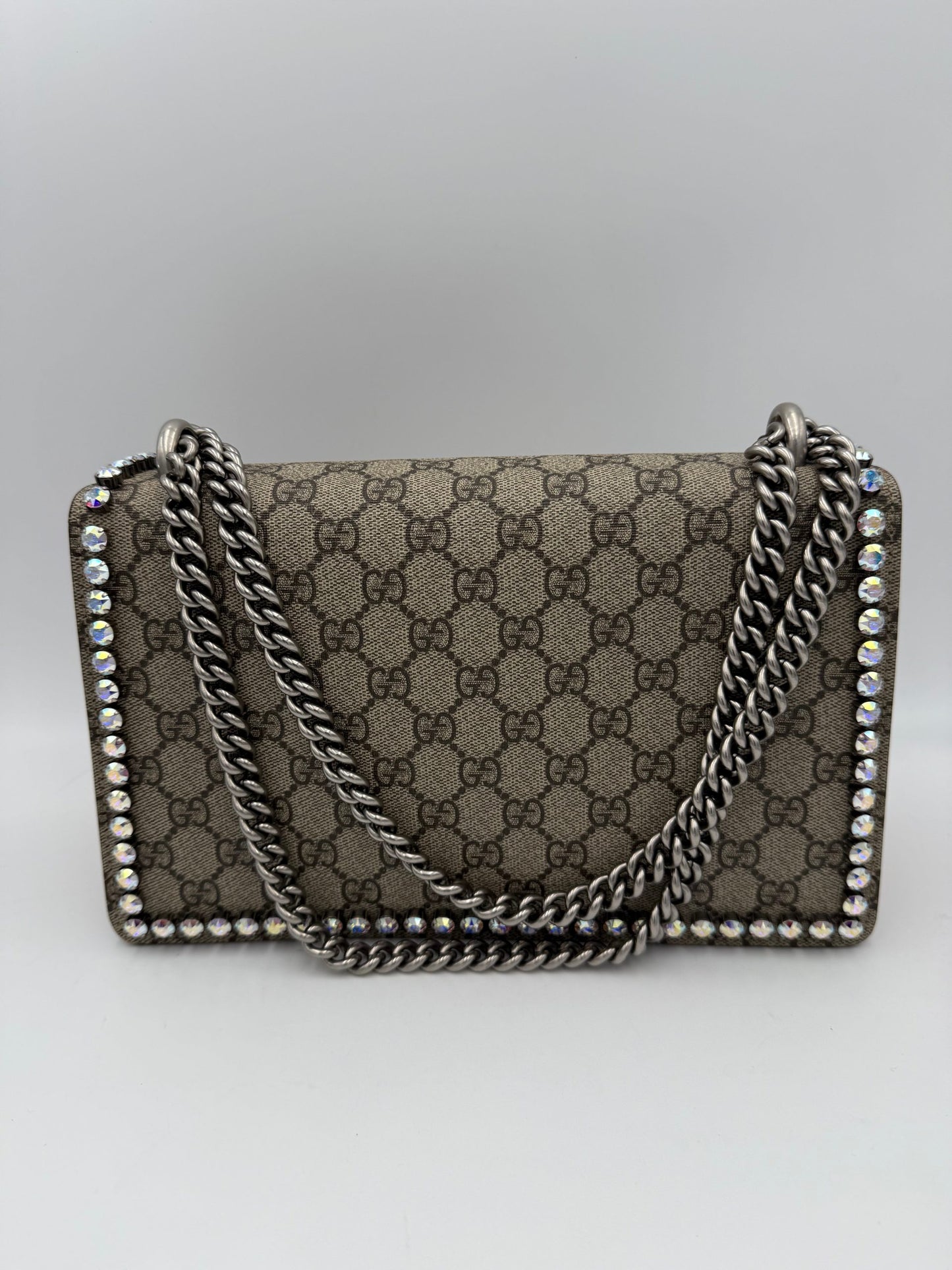 GUCCI DIONYSUS GG Supreme mit Diamanten Handtasche