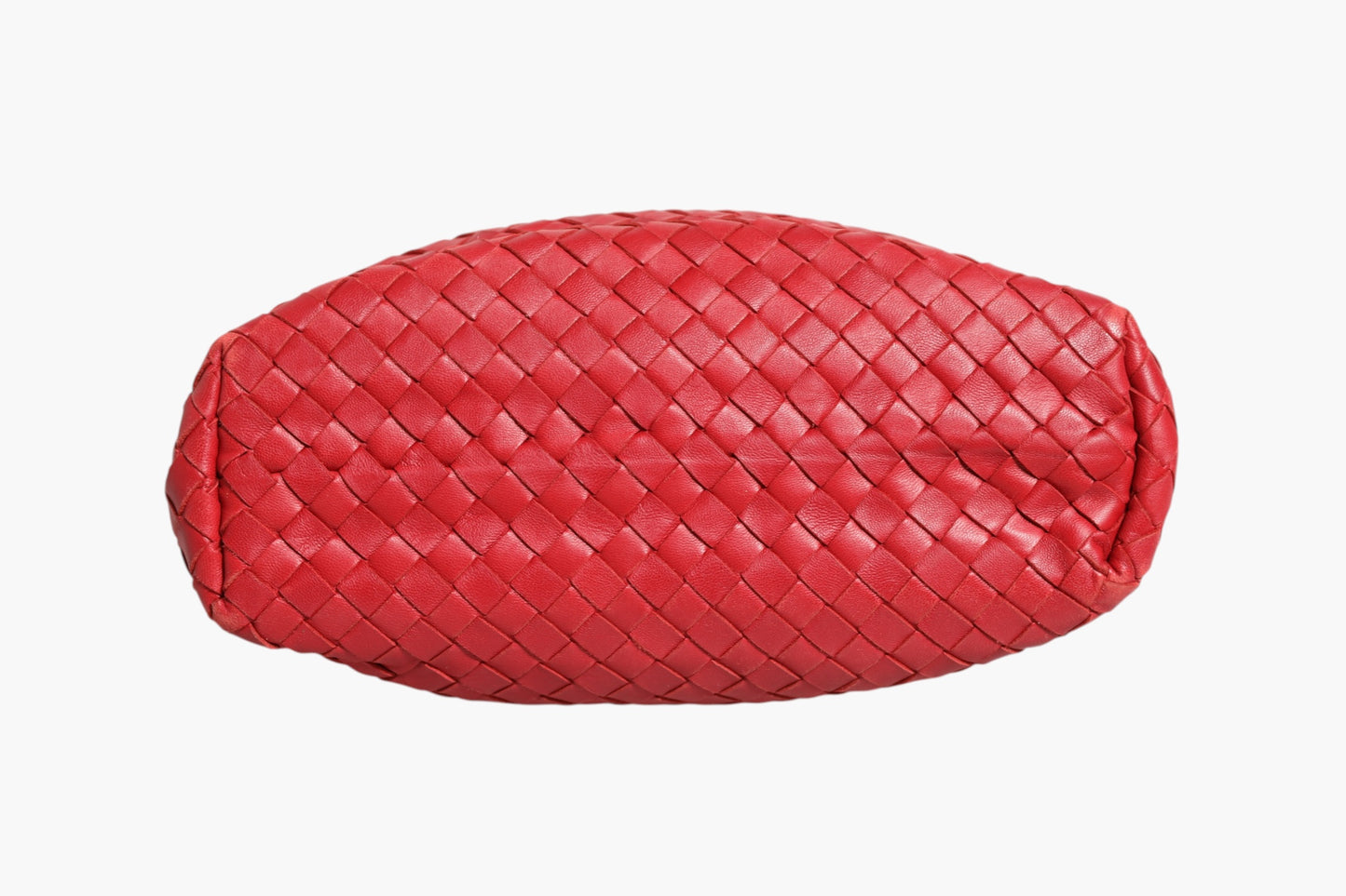 Rote Intrecciato Ledertasche