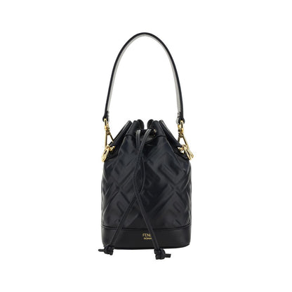 Schwarze Kalbsleder Bos Taurus Bucket Bag