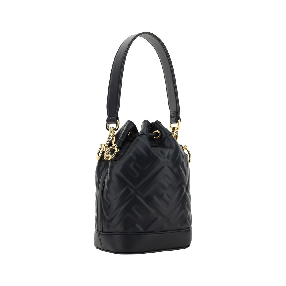 Schwarze Kalbsleder Bos Taurus Bucket Bag