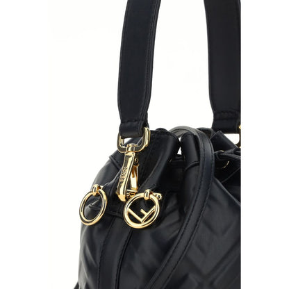 Schwarze Kalbsleder Bos Taurus Bucket Bag