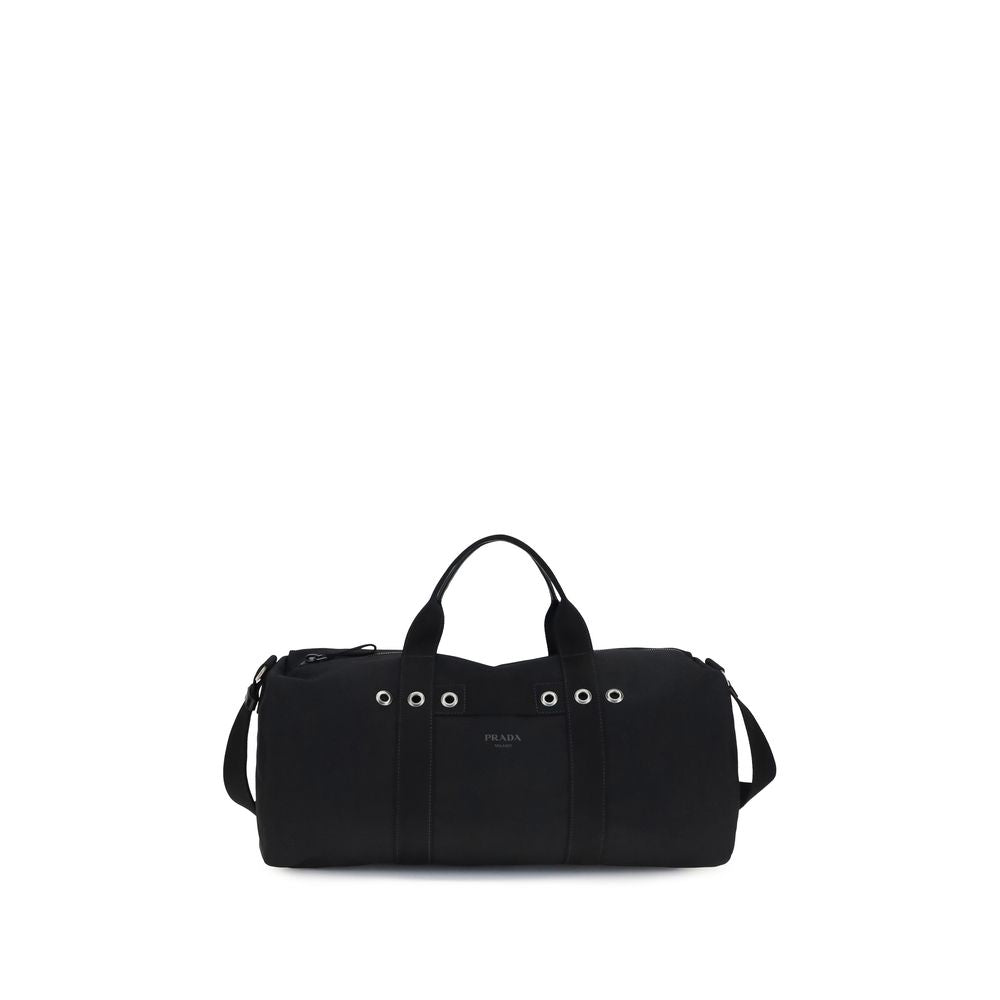 Schwarze Baumwoll-Reisetasche