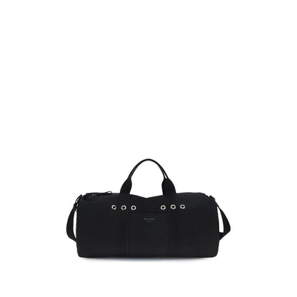 Schwarze Baumwoll-Reisetasche
