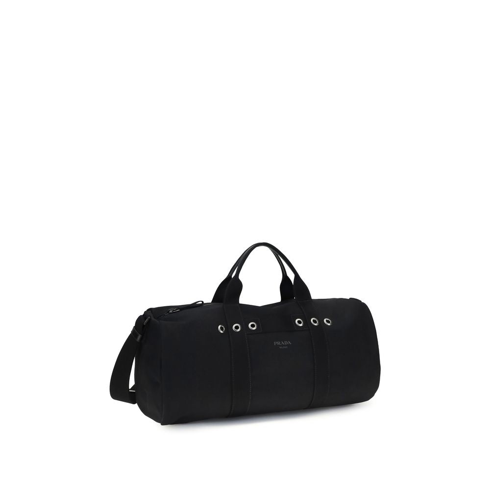Schwarze Baumwoll-Reisetasche