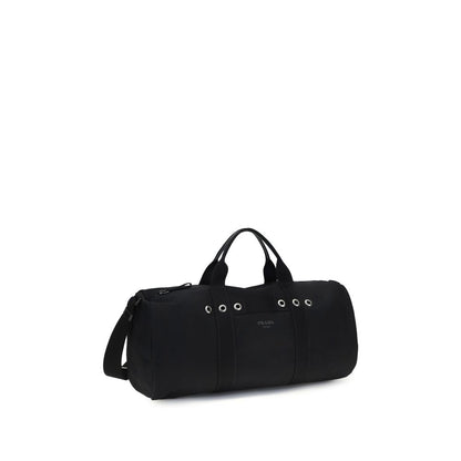 Schwarze Baumwoll-Reisetasche