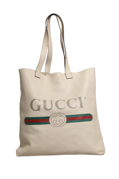 Weiße Web Sherry Logo Print Tote Bag