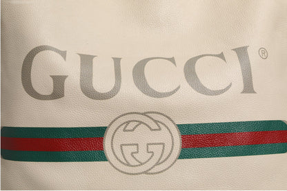 Weiße Web Sherry Logo Print Tote Bag